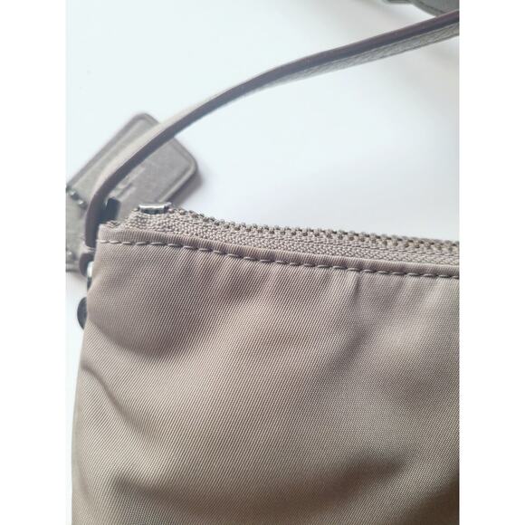 Coach Nylon Crossbody Bag Purse Zip Soft F57899  Brown/Tan Lock Zip MSRP 250 - Picture 6 of 16